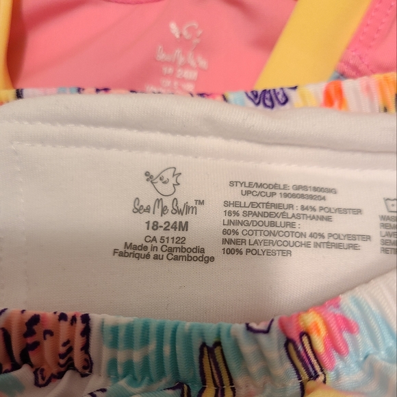 Swim diaper with matching swim top - Picture 2 of 2